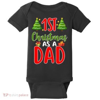 1st Christmas As A Dad Baby Bodysuit