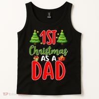 1st Christmas As A Dad Tank Top thumb 2