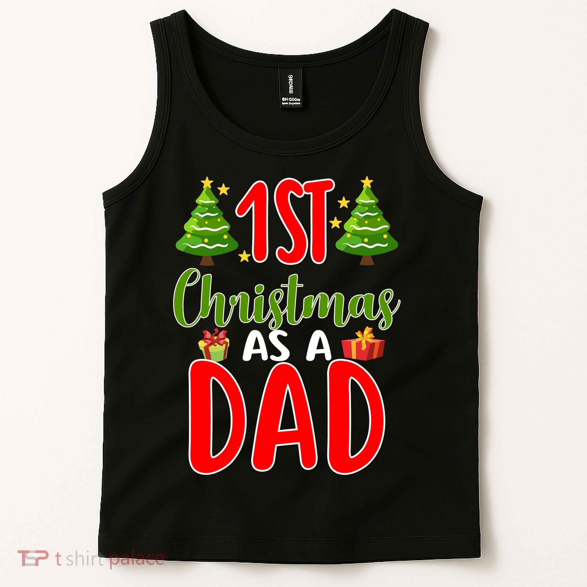 1st Christmas As A Dad Tank Top