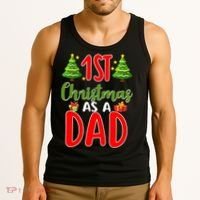 1st Christmas As A Dad Tank Top thumb 3