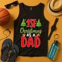 1st Christmas As A Dad Tank Top thumb 4