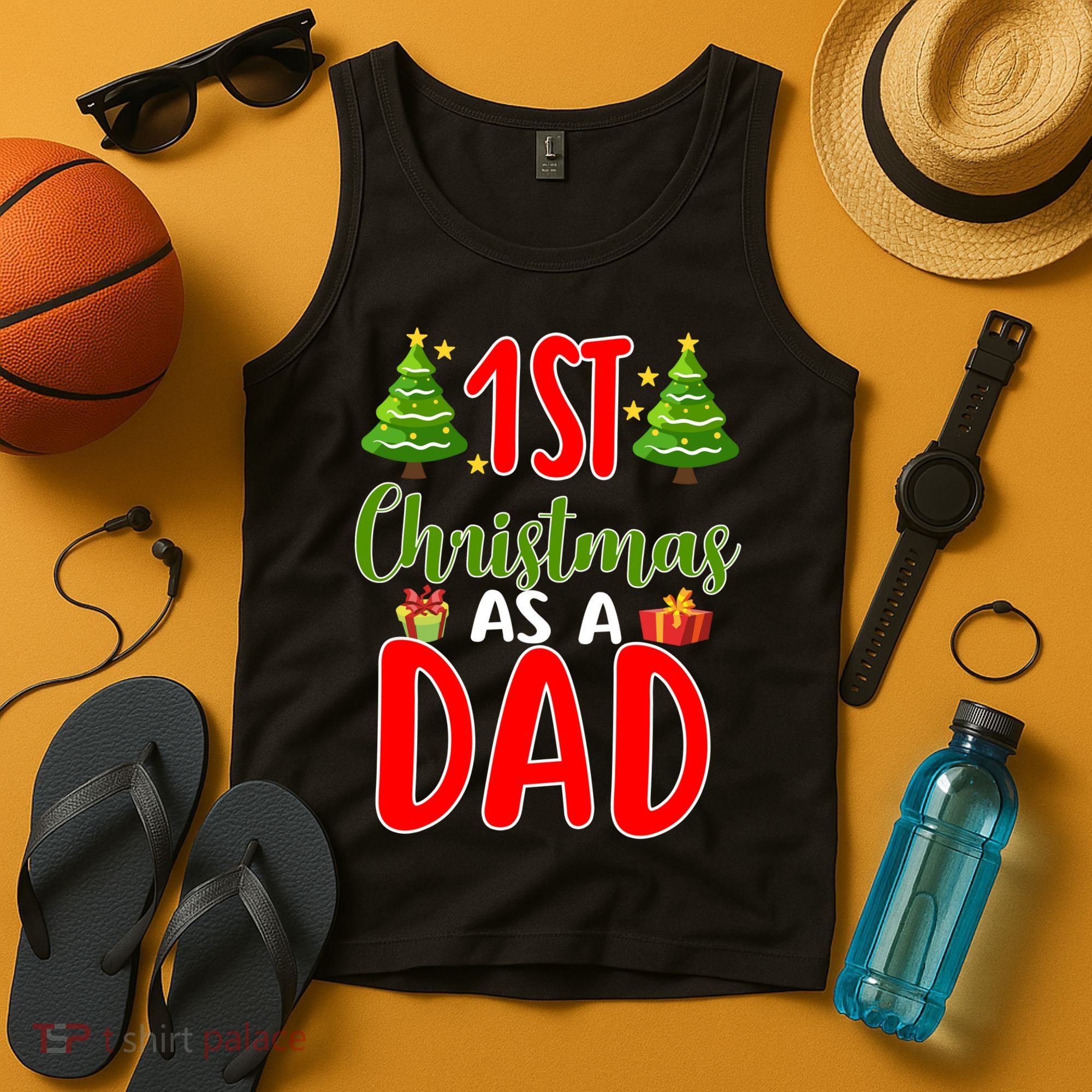 1st Christmas As A Dad Tank Top