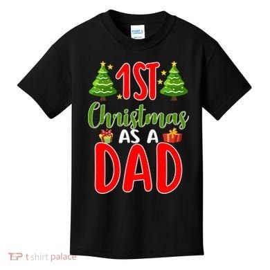 1st Christmas As A Dad Kids T-Shirt