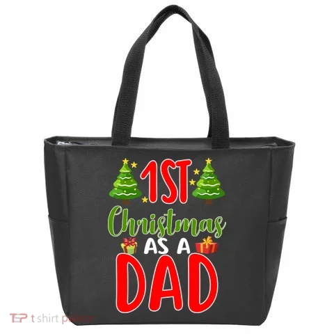 1st Christmas As A Dad Tote Bag in the selected color