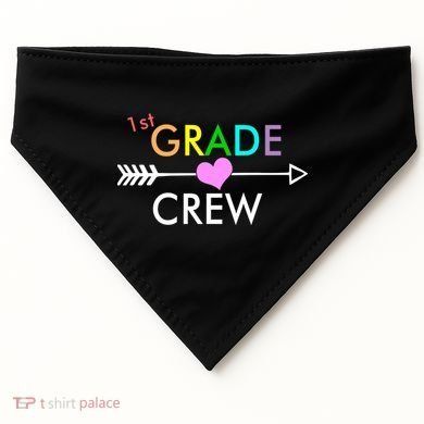 1st Grade Crew Arrow Heart USA-Made Doggie Bandana