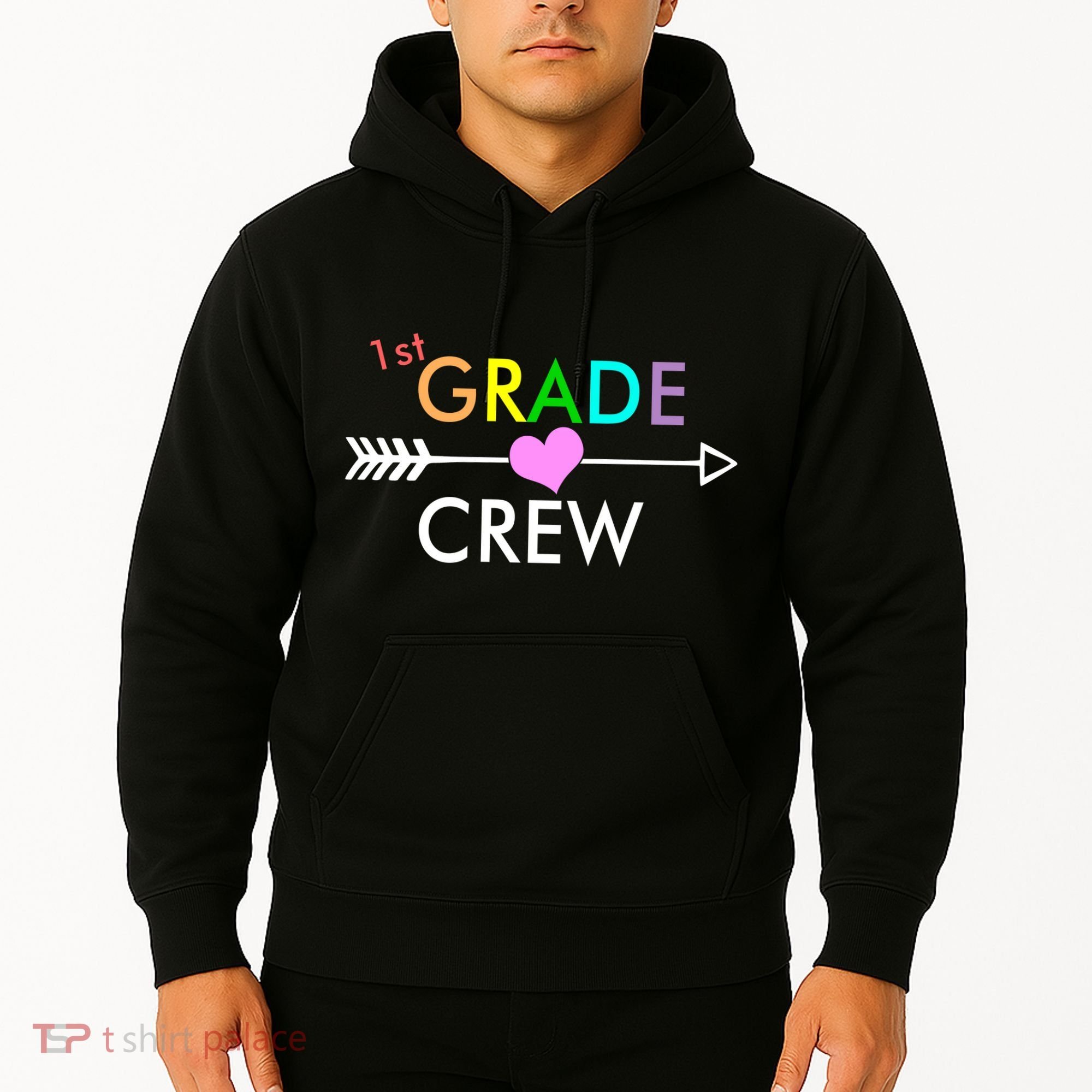 1st Grade Crew Arrow Heart Hoodie