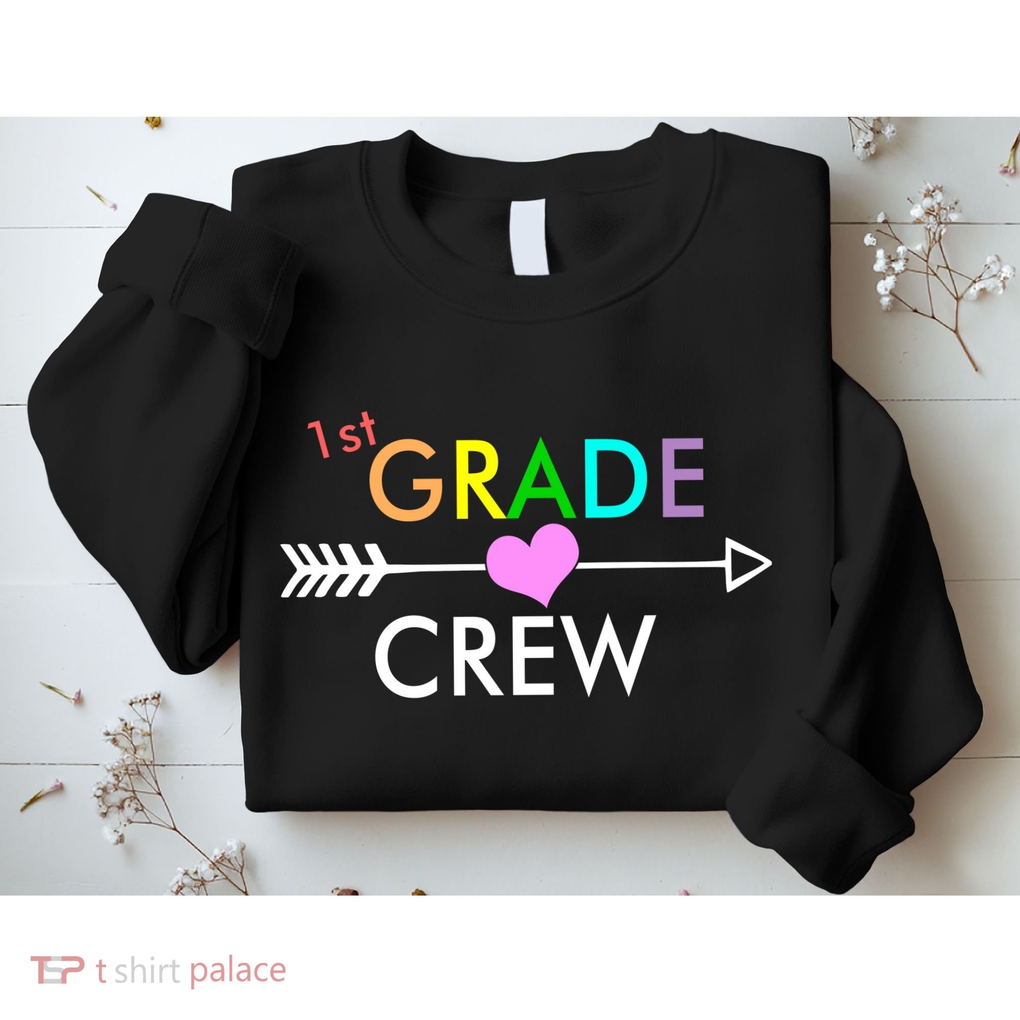 1st Grade Crew Arrow Heart Sweatshirt