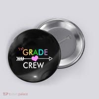 1st Grade Crew Arrow Heart Button thumb 0