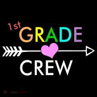 1st Grade Crew Arrow Heart Button thumb 1