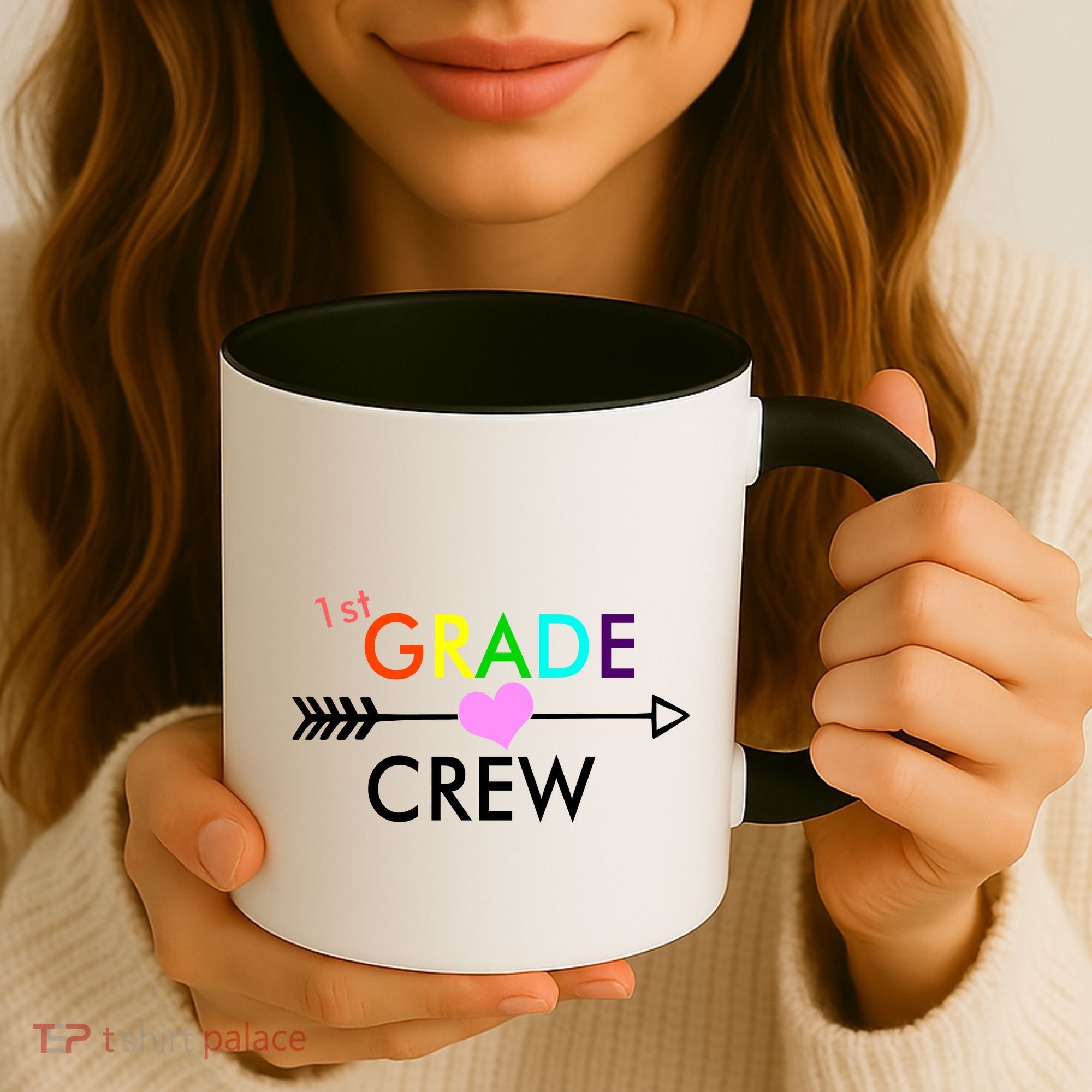 1st Grade Crew Arrow Heart Coffee Mug