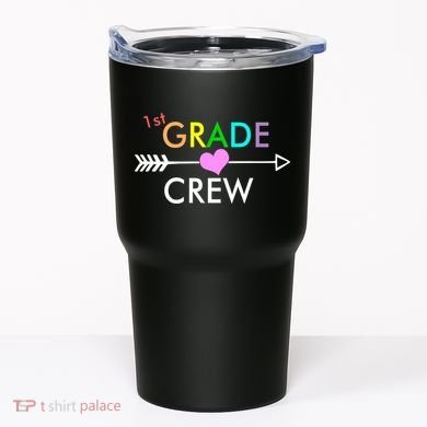 1st Grade Crew Arrow Heart Tumbler