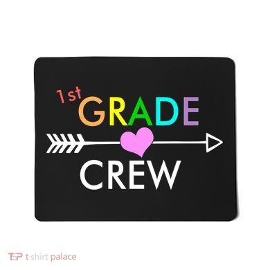 1st Grade Crew Arrow Heart Mousepad