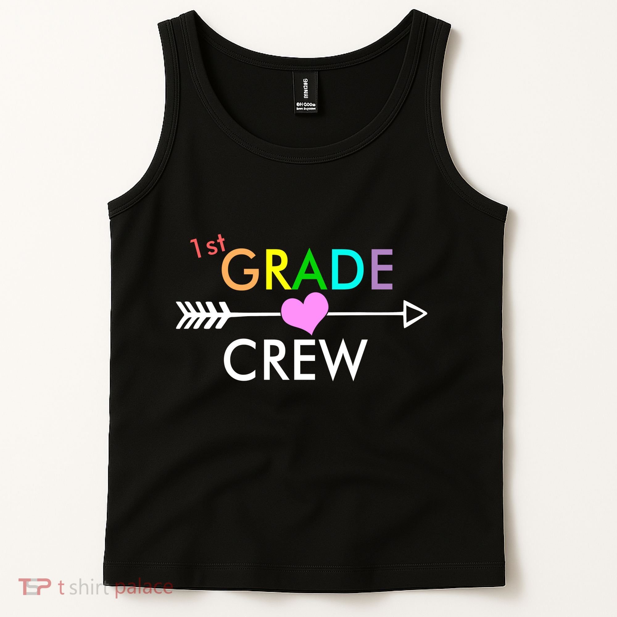 1st Grade Crew Arrow Heart Tank Top