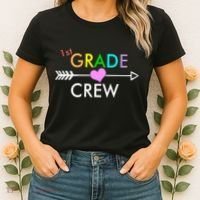 1st Grade Crew Arrow Heart Women's T-Shirt thumb 2