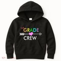 1st Grade Crew Arrow Heart Kids Hoodie thumb 0