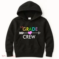 1st Grade Crew Arrow Heart Kids Hoodie thumb 0