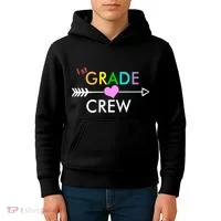 1st Grade Crew Arrow Heart Kids Hoodie thumb 4