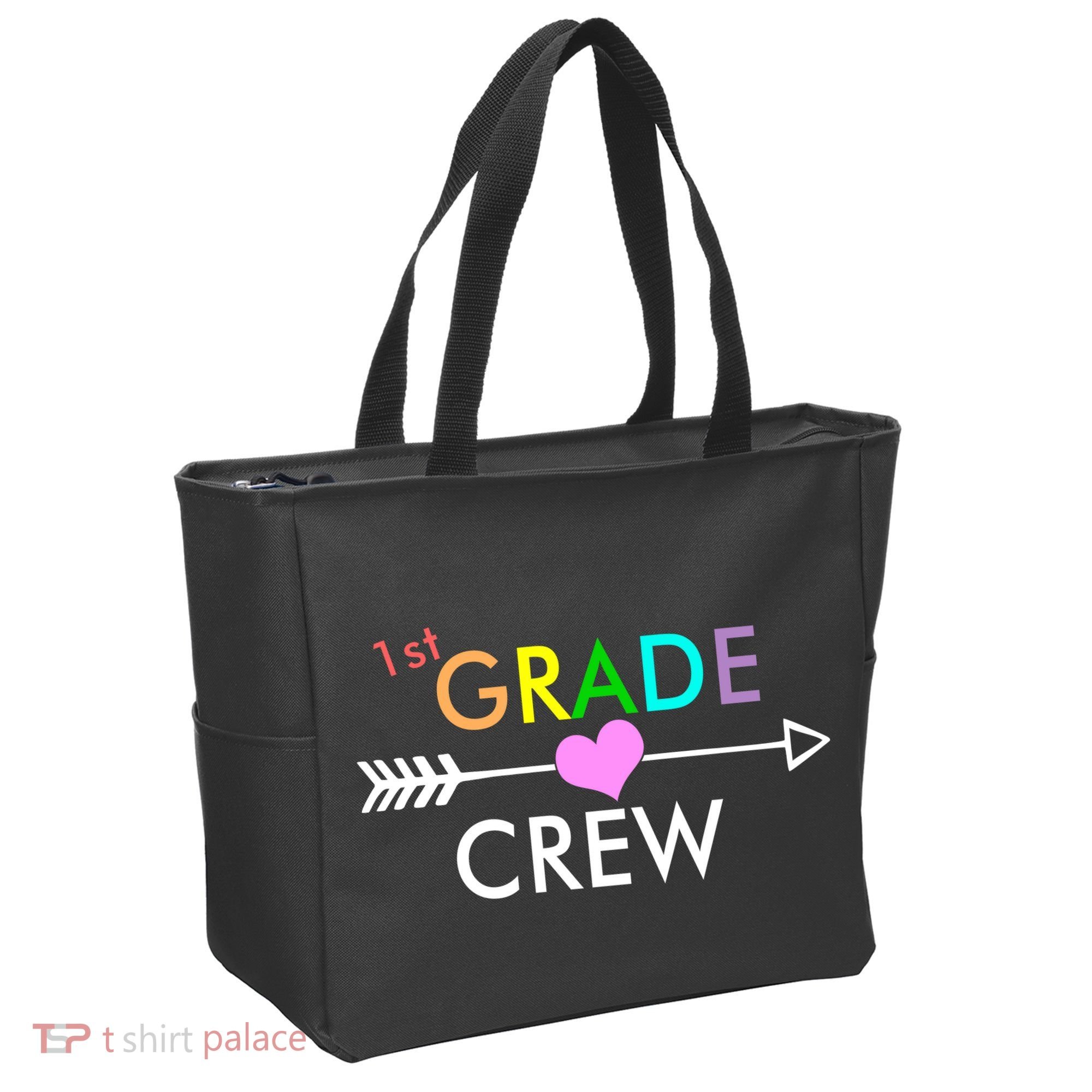 1st Grade Crew Arrow Heart Tote Bag