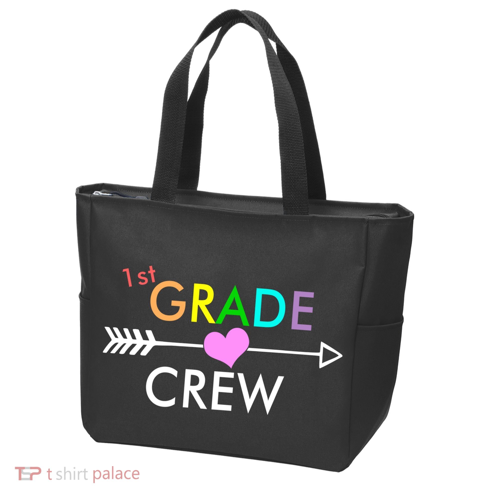 1st Grade Crew Arrow Heart Tote Bag