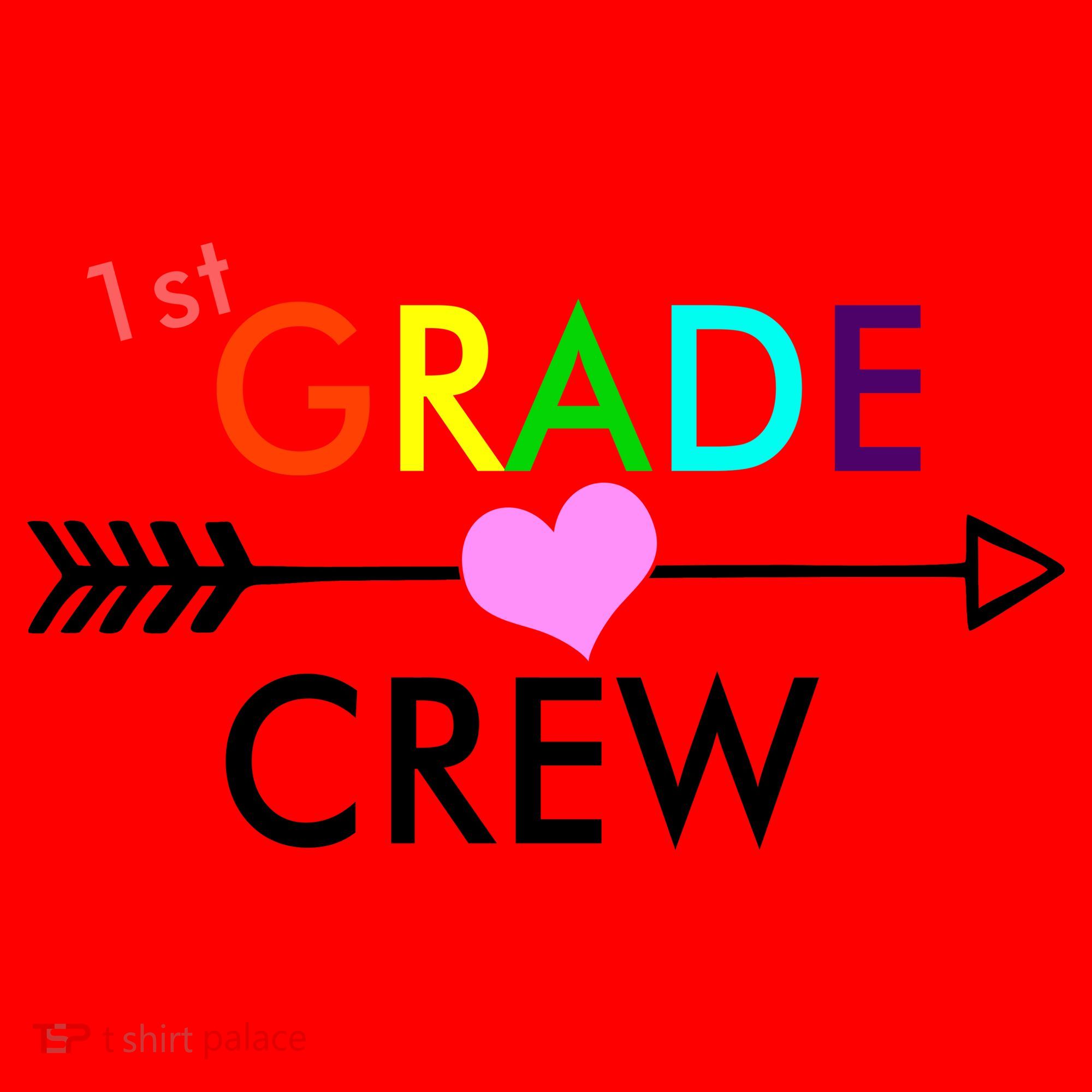 1st Grade Crew Arrow Heart Santa Hat