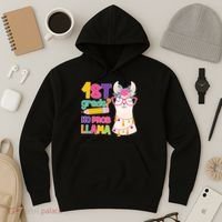 1st Grade? No Prob Llama Hoodie thumb 3