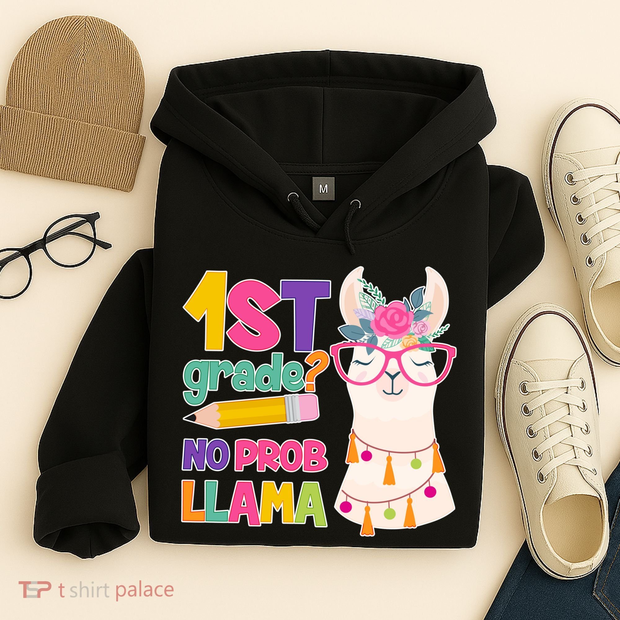 1st Grade? No Prob Llama Hoodie
