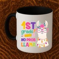 1st Grade? No Prob Llama Coffee Mug thumb 2