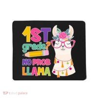 1st Grade? No Prob Llama Mousepad thumb 0