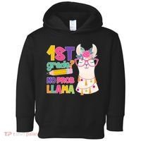 1st Grade? No Prob Llama Toddler Hoodie thumb 0