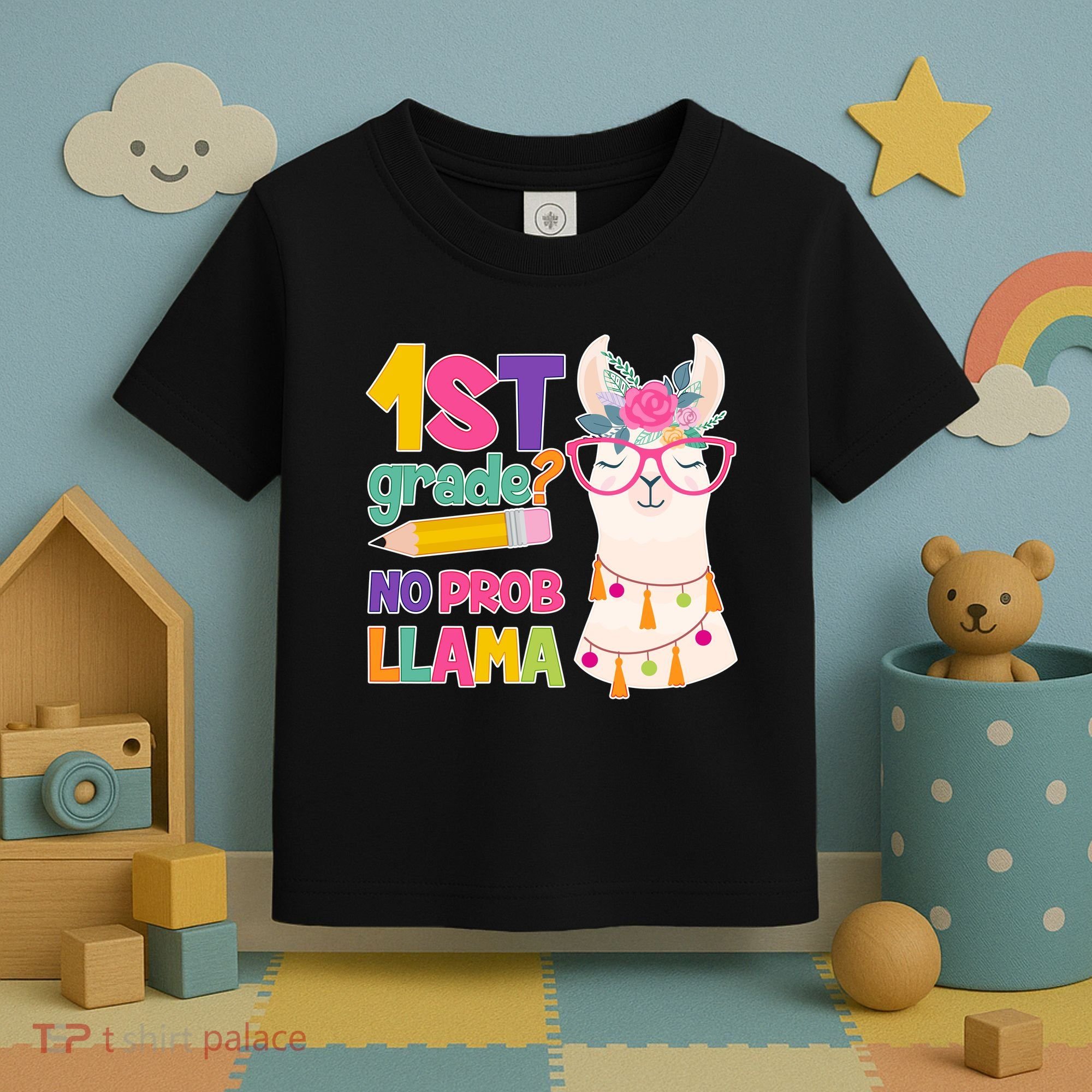 1st Grade? No Prob Llama Toddler T-Shirt