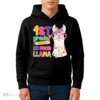 1st Grade? No Prob Llama Kids Hoodie thumb 4