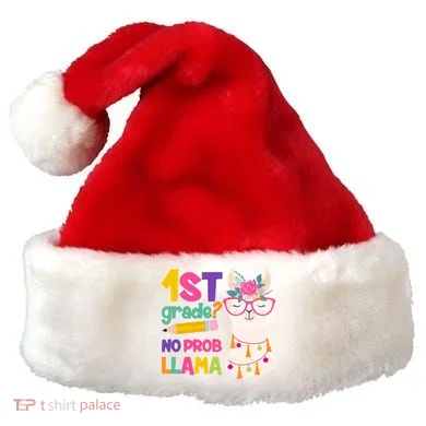 1st Grade? No Prob Llama Santa Hat