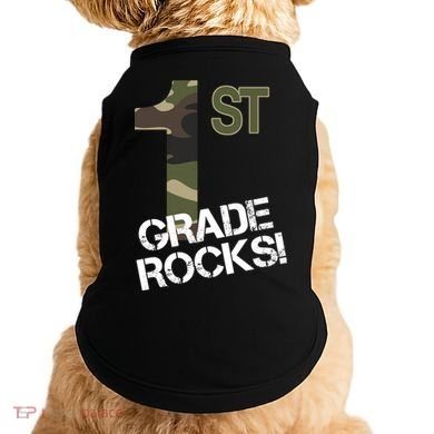 1st Grade Rocks Camo Doggie Tank