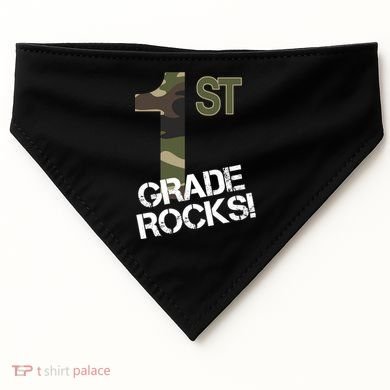 1st Grade Rocks Camo USA-Made Doggie Bandana