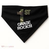 1st Grade Rocks Camo USA-Made Doggie Bandana thumb 0