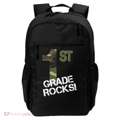 1st Grade Rocks Camo Backpack