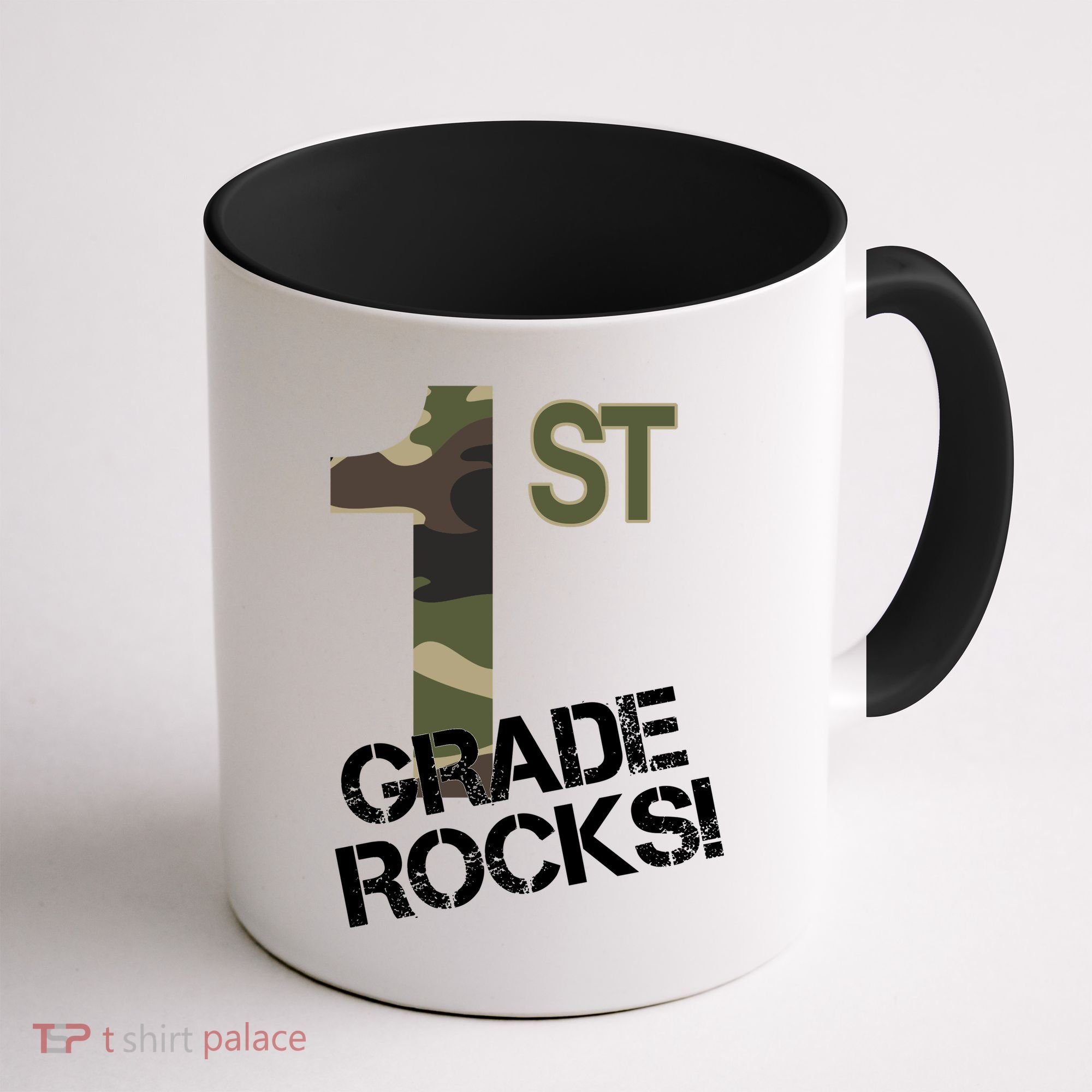 1st Grade Rocks Camo Coffee Mug