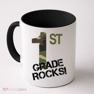 1st Grade Rocks Camo Coffee Mug