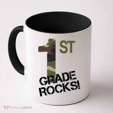 1st Grade Rocks Camo Coffee Mug