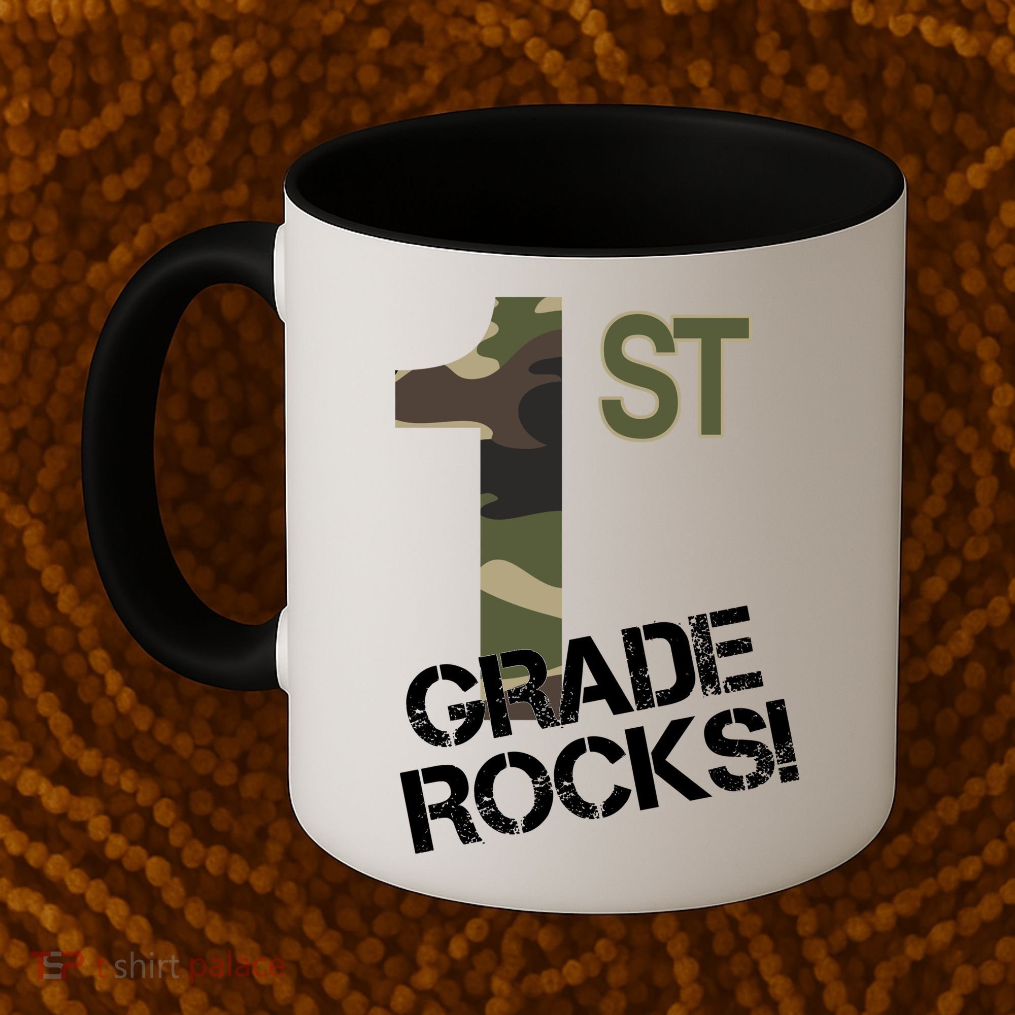 1st Grade Rocks Camo Coffee Mug