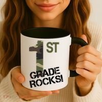 1st Grade Rocks Camo Coffee Mug thumb 3