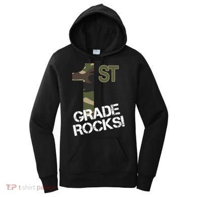 1st Grade Rocks Camo Women's Hoodie
