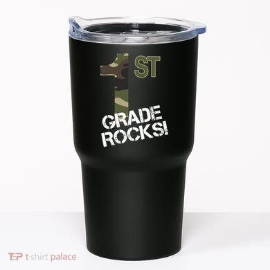1st Grade Rocks Camo Tumbler