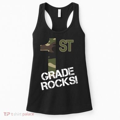1st Grade Rocks Camo Women's Tank Top