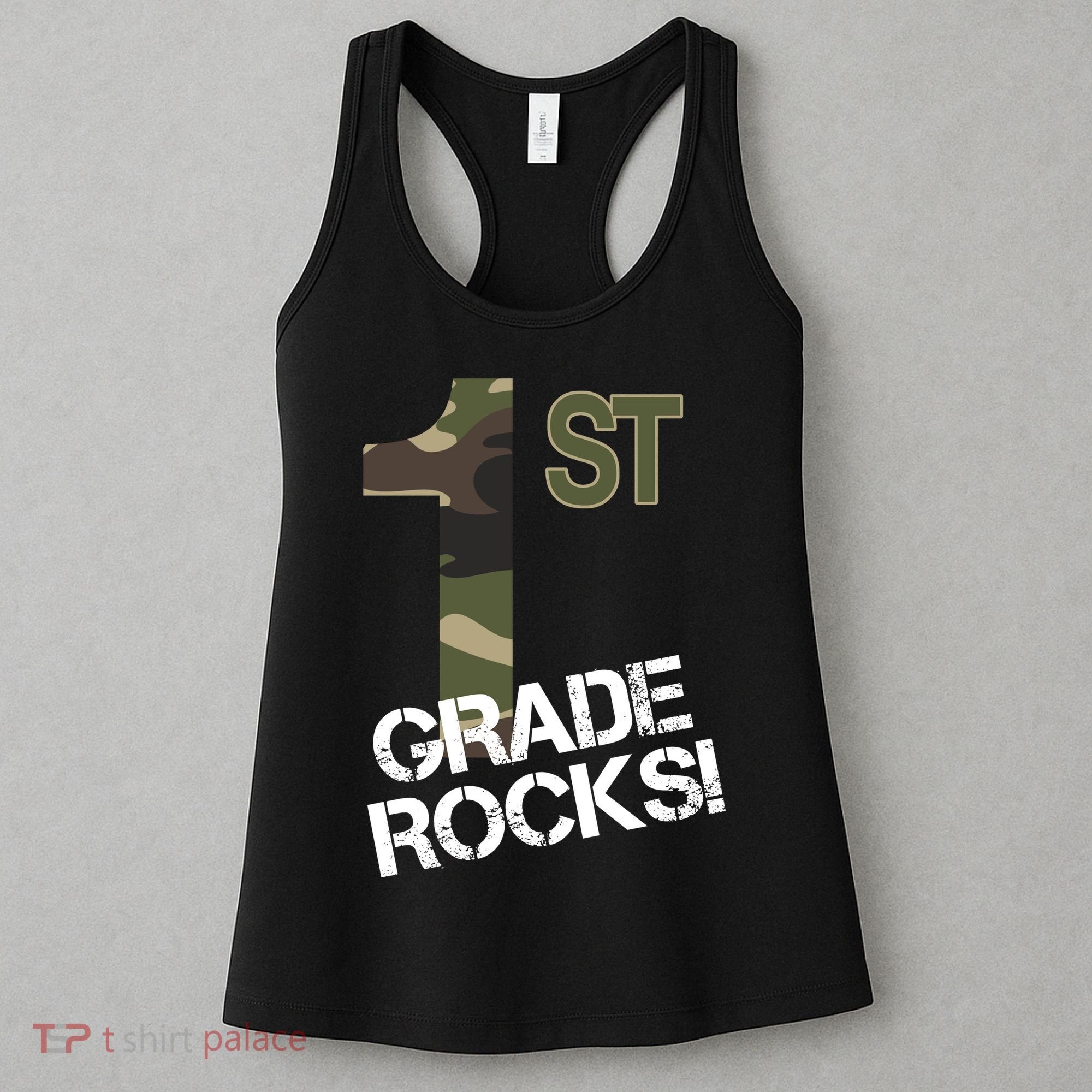 1st Grade Rocks Camo Women's Tank Top