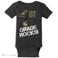 1st Grade Rocks Camo Baby Bodysuit thumb 0