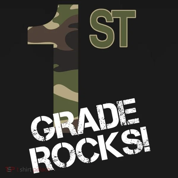 1st Grade Rocks Camo Toddler Hoodie