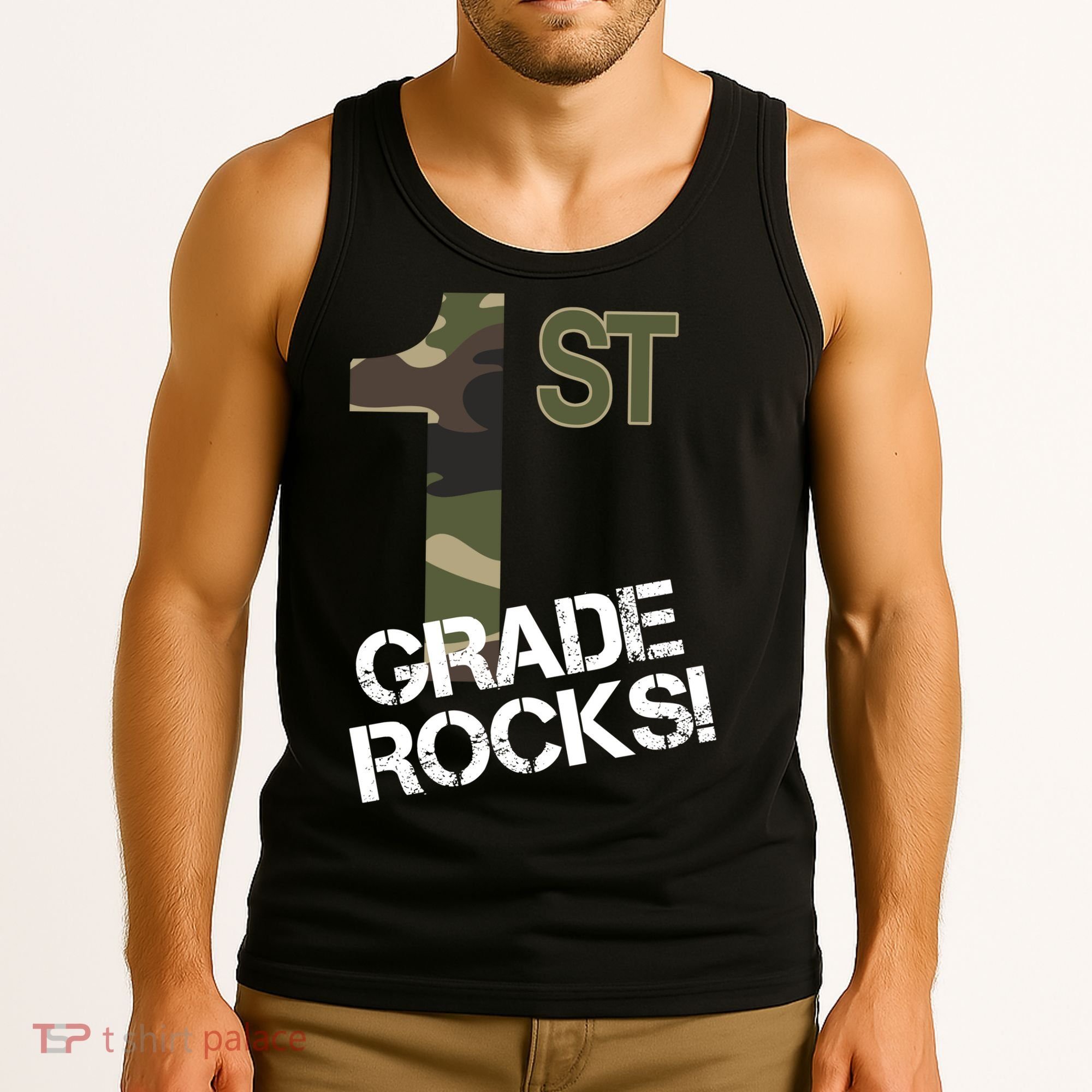 1st Grade Rocks Camo Tank Top