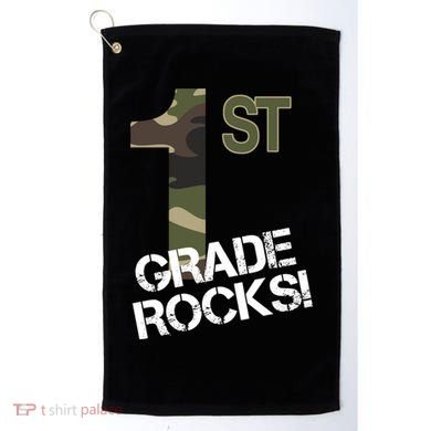 1st Grade Rocks Camo Golf Towel