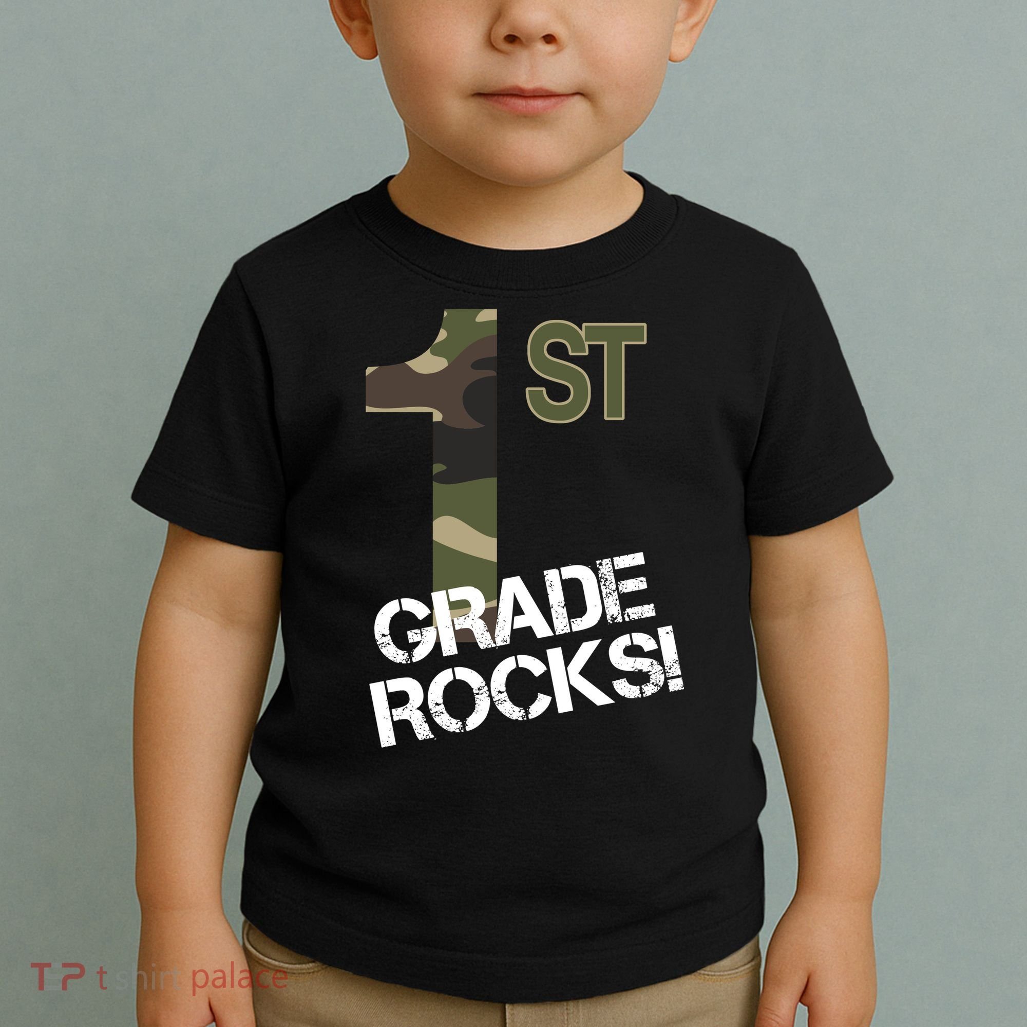 1st Grade Rocks Camo Toddler T-Shirt